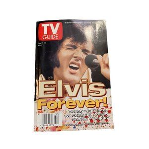 TV Guide August 16-22 1997 Elvis Forever 1 of 4 covers singing white suit Vintag